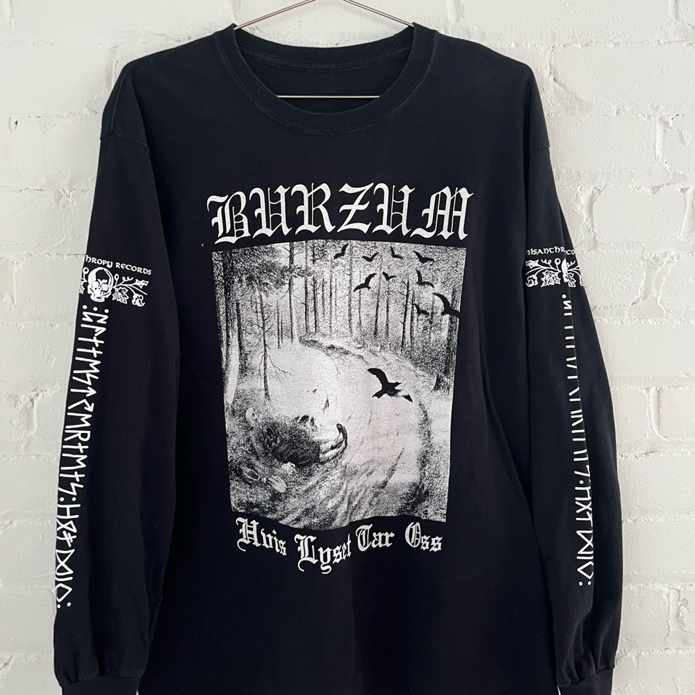vintage Burzum Hvid Lyset Tar Oss Misanthropic Records longsleeve